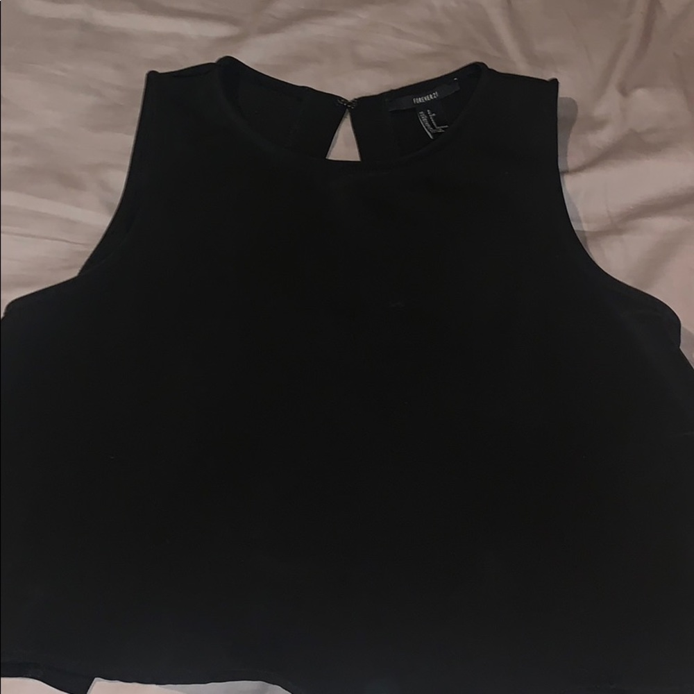 Blouse with cute see through back